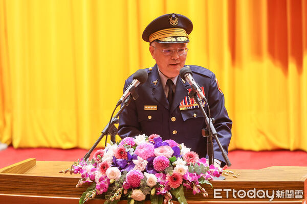 ▲警政署長張榮興出席北市政府警察局卸、新任局長交接。（圖／記者林敬旻攝）
