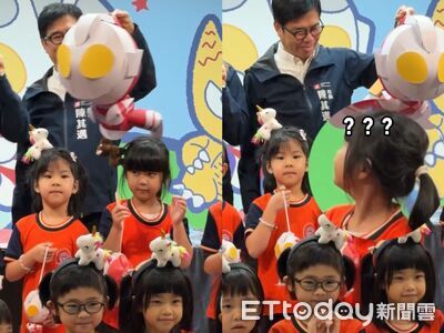 開箱提燈K她頭！陳其邁慘遭小馬尾妹狠瞪　俏皮吐舌畫面笑翻