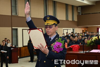 花蓮縣新任警察局長范織坤上任　徐榛蔚盼持續打詐落實春安