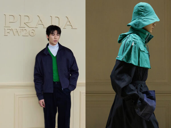 米蘭男裝周／許光漢與邊佑錫男神齊聚！Prada泛黃舊衣搭短斗篷吸睛