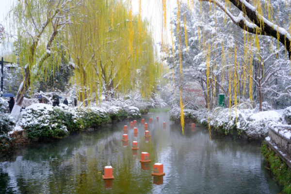 ▲▼雪後濟南雲霧潤蒸宛若仙境。（圖／翻攝自微博）