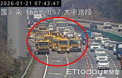 快訊／上班注意！　國3追撞塞爆