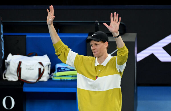 ▲辛納首輪對手加斯東再連掉兩盤後選擇退賽。（圖／路透）