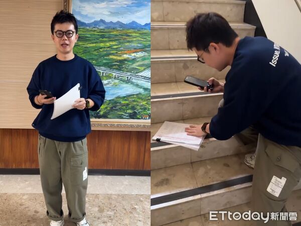 ▲▼ 黃國昌「誤拿」國防機密文件離場　張博洋實測：42秒能翻拍37頁。（圖／記者賴文萱翻攝）