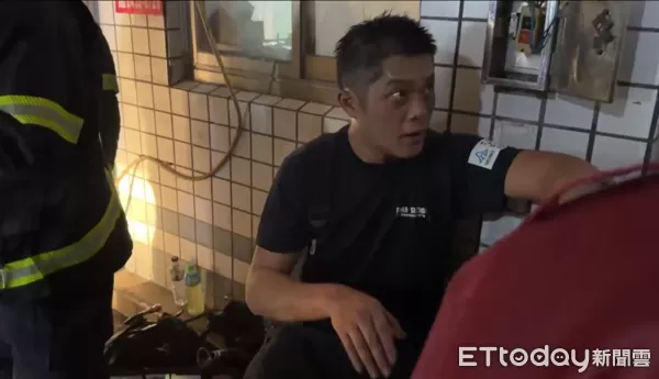 ▲▼基隆殉職勇消詹能傑最後身影曝光。（圖／記者郭世賢翻攝）