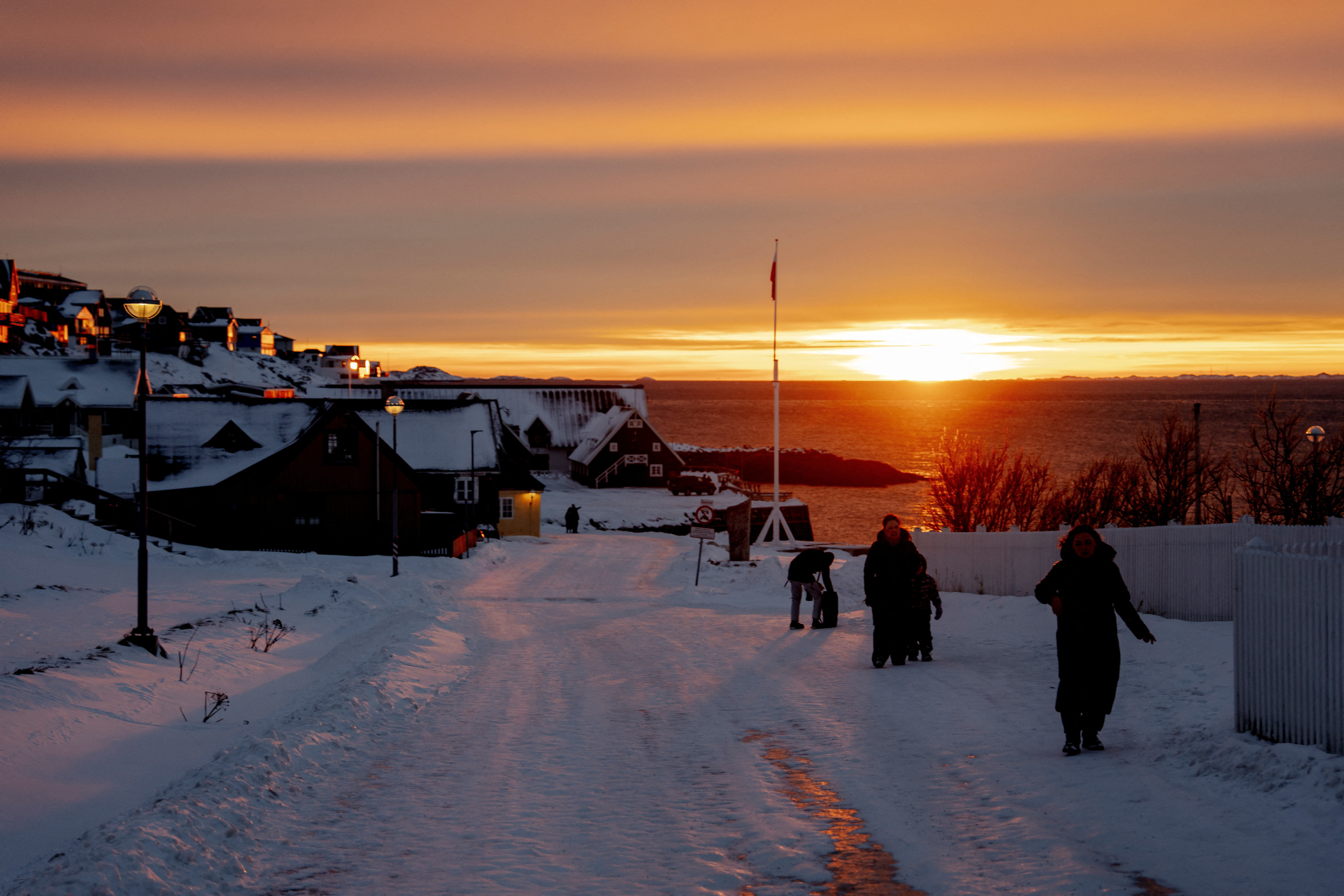 ▲▼丹麥自治領地格陵蘭島努克的日落。（圖／路透）