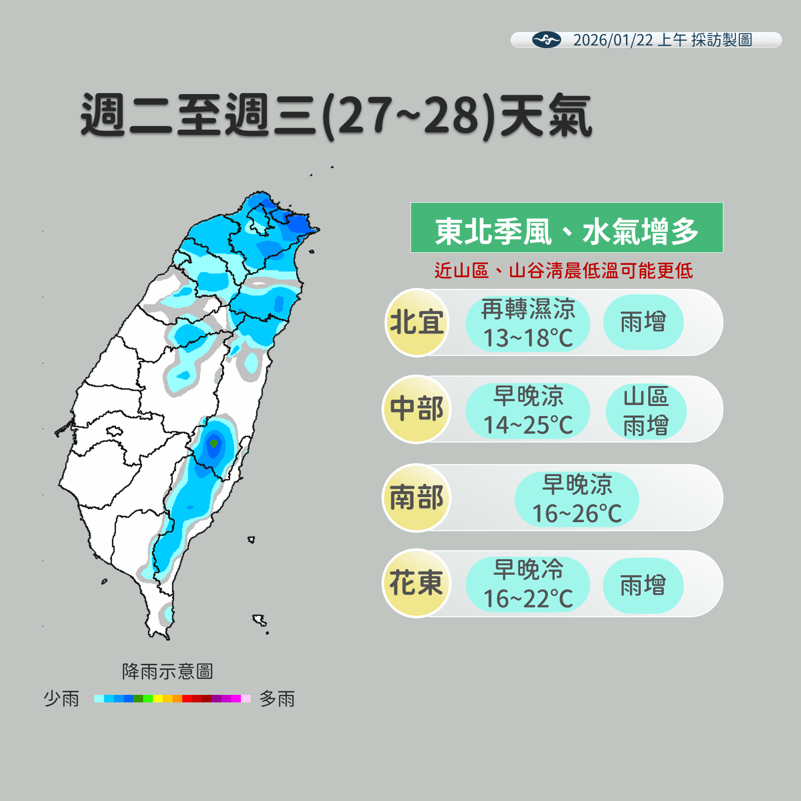 ▲▼未來一周天氣。（圖／氣象署提供）