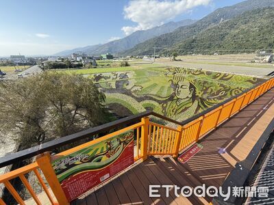 台東關山彩繪稻田登場吸睛　新增「最佳觀景拍照區」