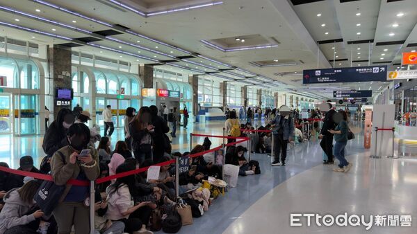 ▲▼小港機場海景第一排滿了」粉絲帶狗追星。（圖／讀者提供）