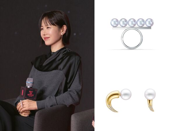 孫藝真極簡黑裝藏不住女神氣勢　戴成排珍珠戒流露幸福光