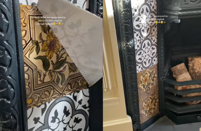 女翻修百年歷史老宅　撕下壁紙「發現絕美復古花磚」驚：挖到寶