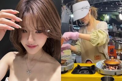 趙露思現身夜市擺攤！素顏穿圍裙0偽裝　曾喊：不當藝人就做這行