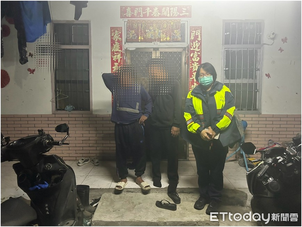 ▲內埔警方接力護送李姓國中生返家。（圖／記者陳崑福翻攝）