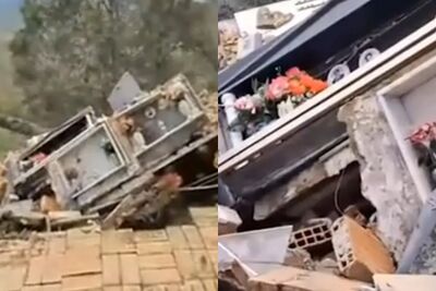 「20具棺材」滾下懸崖！土石流沖垮義大利墓園　恐怖畫面曝