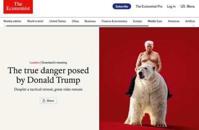 川普上身赤裸騎北極熊　經濟學人揭美國對歐洲真正威脅