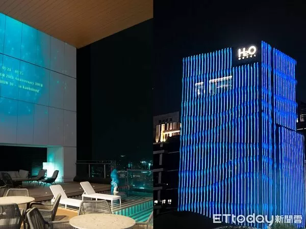 ▲▼整座城市變成寶藍色，迎SJ連三天開唱，高雄全市燈光應援。（圖／記者賴文萱翻攝）