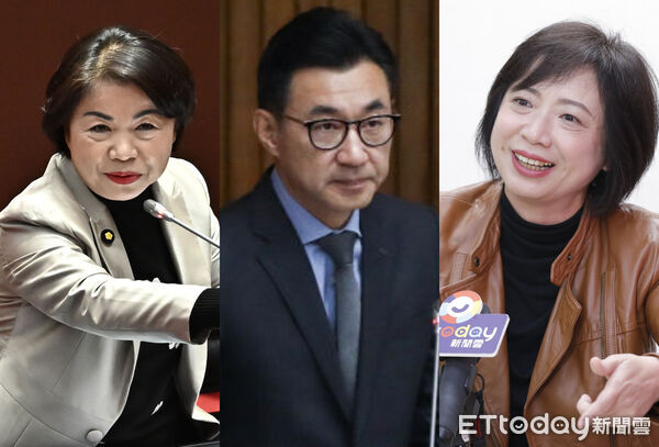 ▲▼楊瓊瓔、江啟臣、何欣純。（合成圖／資料照）