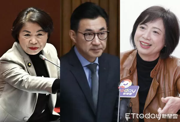 ▲▼楊瓊瓔、江啟臣、何欣純。（合成圖／資料照）