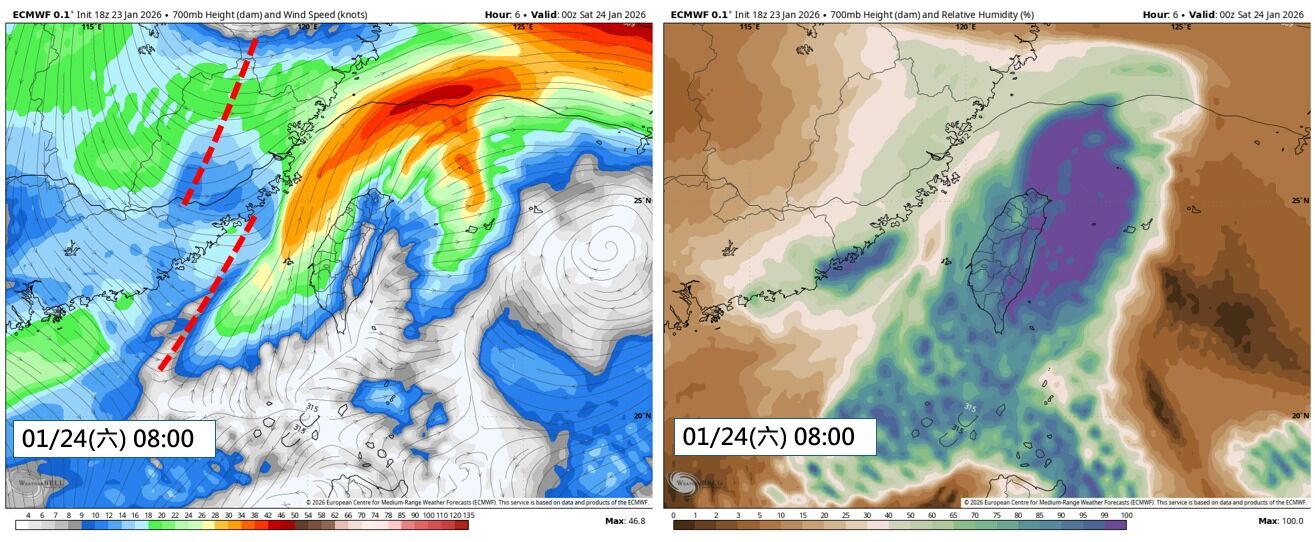 ▲▼霍諾德攀101遇雨喊卡，氣象專家吳聖宇說明「短波槽突襲」。（圖／取自吳聖宇臉書）