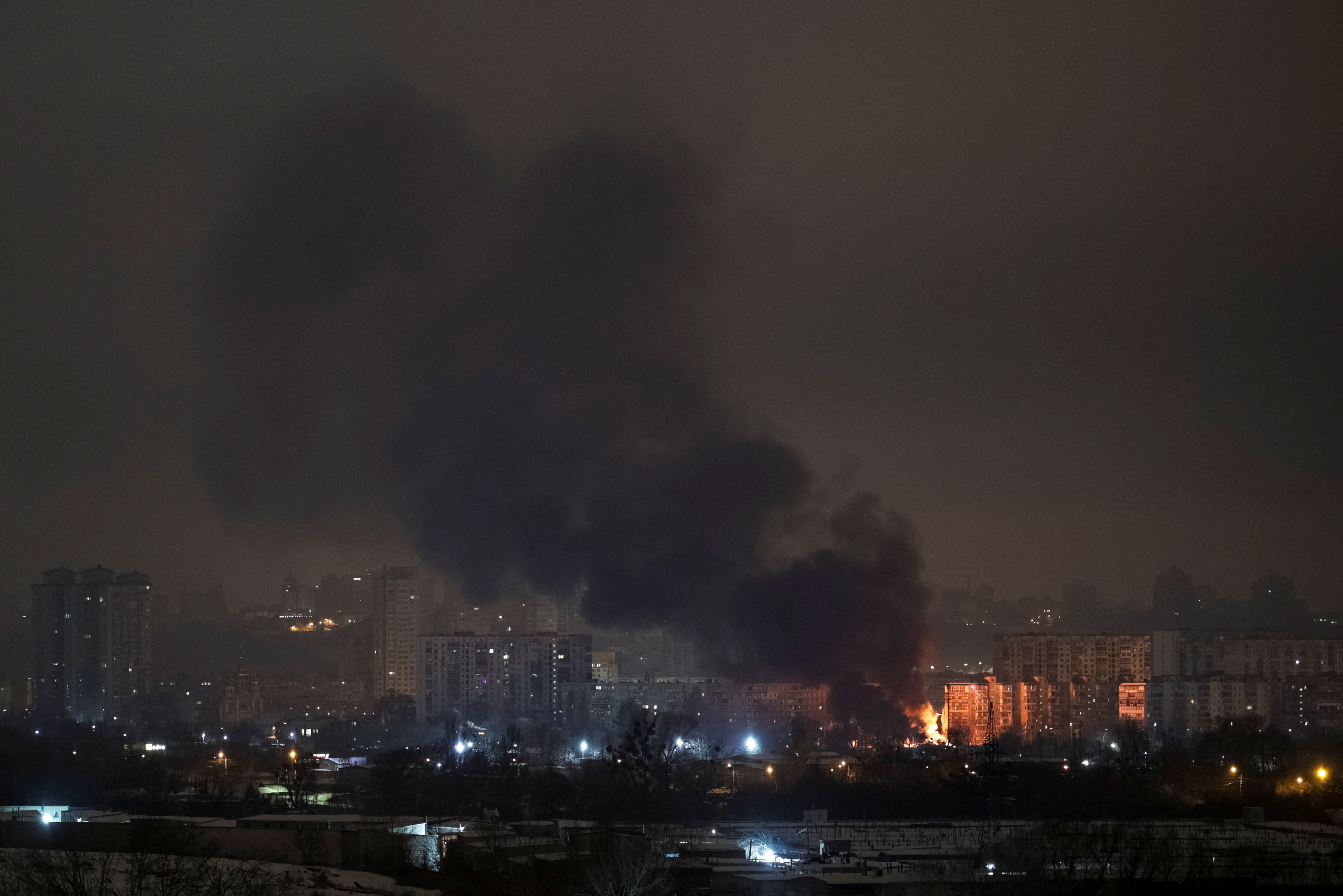 ▲▼ 俄軍24日凌晨對烏克蘭發動新一波空襲。（圖／路透）