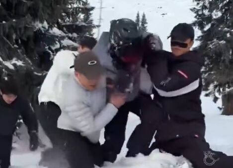 ▲▼可可托海雪豹攻擊遊客！女子「臉被咬傷」全身是血。（圖／翻攝微博）