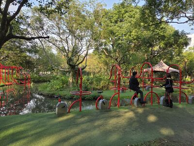 台北健森房！　大安森林公園踩「活水飛輪」、賞櫻路線一次看