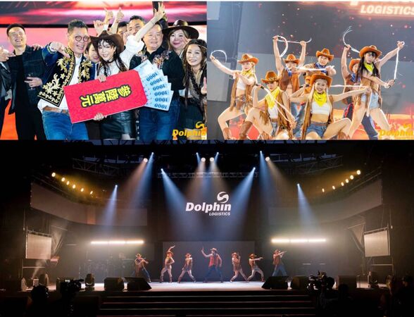 ▲左上圖抽出最大獎36萬元；右上圖與下圖熱力四射的表演節目。（圖／萬泰提供）