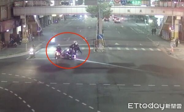 ▲▼3名員警攔截將溫男壓制逮捕，溫男拒檢加速逃逸，溫男經唾液檢測驗出安非他命陽性             。（圖／記者陳以昇翻攝）