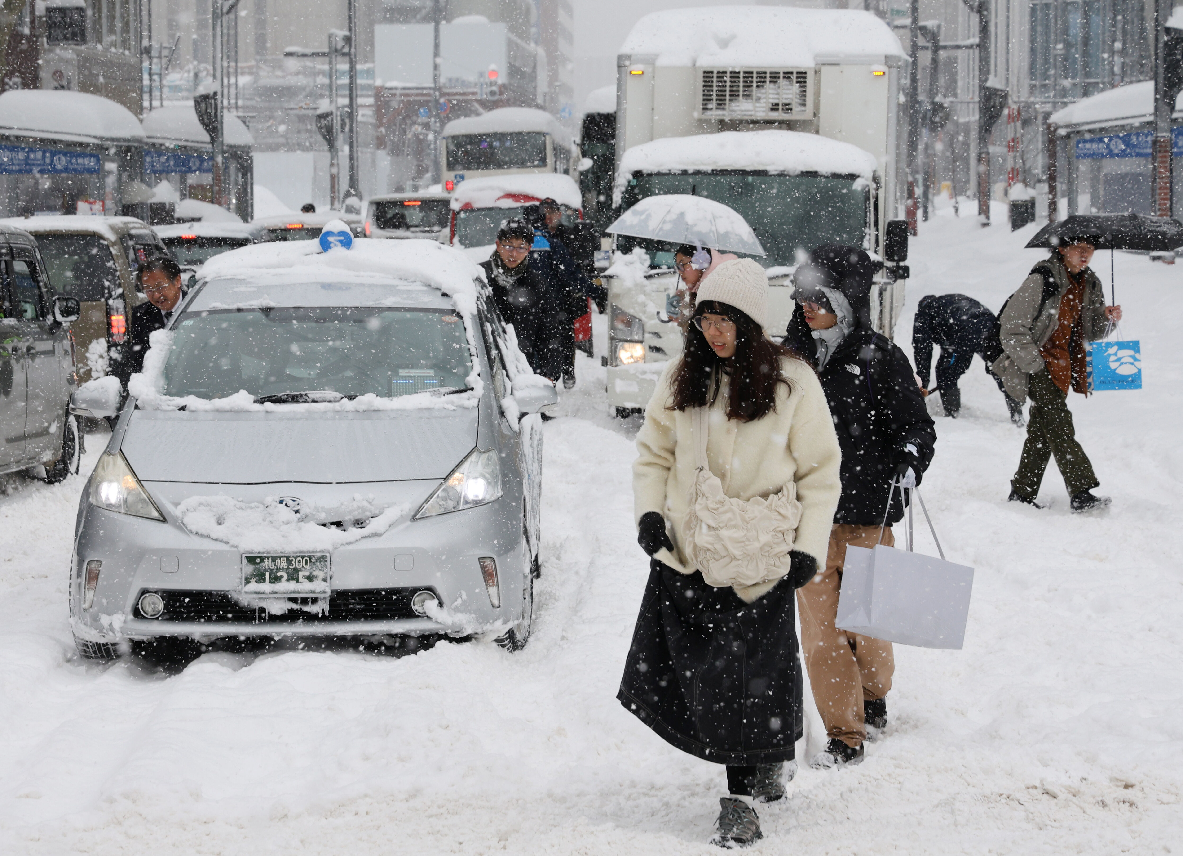 ▲▼北海道暴雪。（圖／達志影像／美聯社）