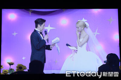 直擊／陳漢典婚禮一出場就哭了！　Lulu誓詞淚崩喊話：最怕沒有你