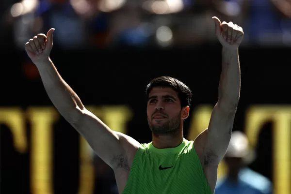 ▲西班牙頭號種子「小蠻牛」艾卡拉茲（Carlos Alcaraz）。（圖／路透）