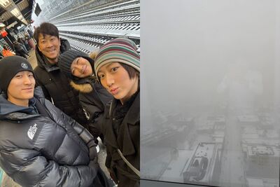 侯昌明夫婦赴美探親滯留！　遇「10年一見暴風雪」曝現況