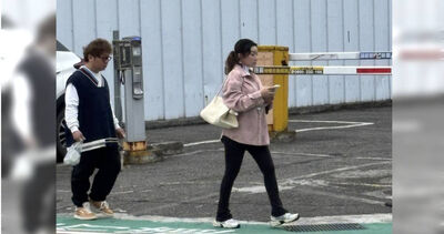 巧遇最美孕婦！依依藏肚穿搭「四肢纖細」　納豆貼心守候