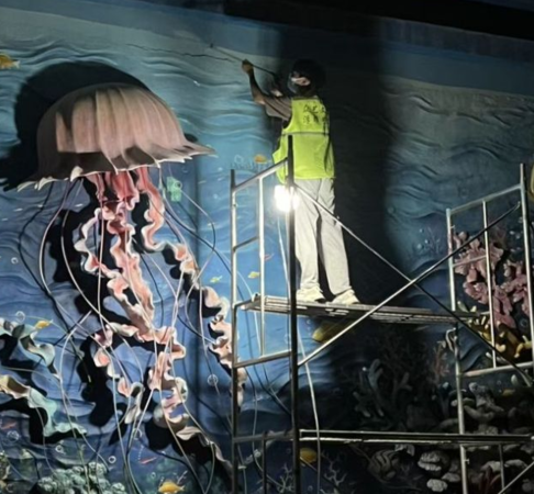 ▲▼美術生轉行批土，兄弟靠浮雕壁畫年入百萬。（圖／翻攝自微博）