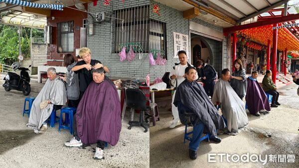 ▲基隆六堵代天府冬令救濟送暖。（圖／記者郭世賢翻攝）