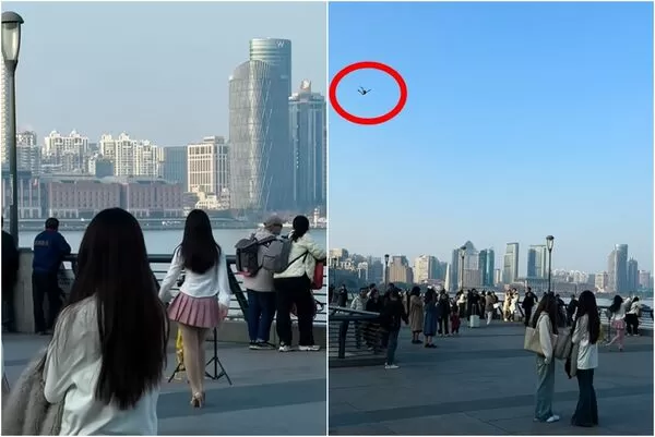 ▲▼「短裙女主播」外灘跳舞扭到路人圍觀！　抖音出手封號。（圖／翻攝抖音）