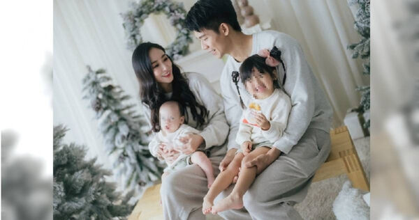 結婚後，蔡允潔與老公育有一子一女，幸福美滿。（圖／翻攝自蔡允潔臉書）