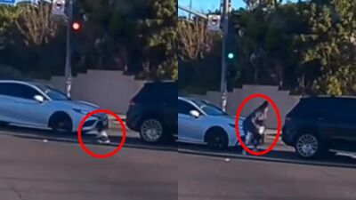 驚悚畫面！美休旅車左轉「1歲童噴飛摔出」　後車嚇壞急煞