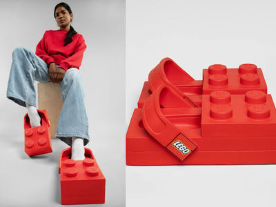 Crocs x LEGO推「樂高放大版拖鞋」太狂！真的能穿上腳