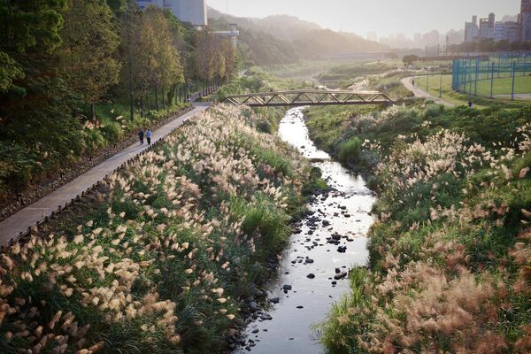 ▲北市河濱自行車道串聯淡水河、基隆河、景美溪與指南溪等水系，騎車可達許多景點。（圖／台北市水利處提供）