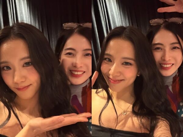 Jisoo合照香港前女首富　網友都問「後面的美女是誰？」