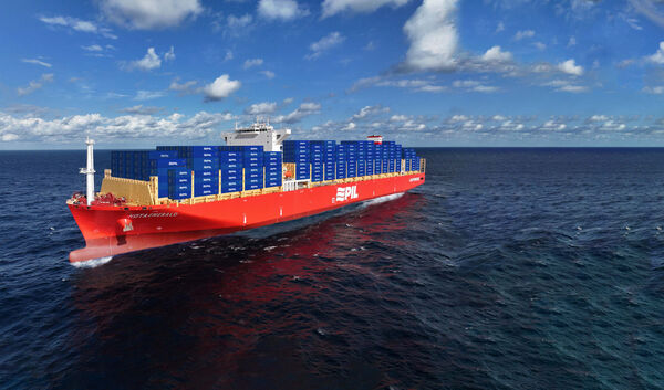 ▲新加坡太平船務將再增訂8艘1.3萬箱LNG雙燃料貨櫃船。（圖／取自太平船務官網）