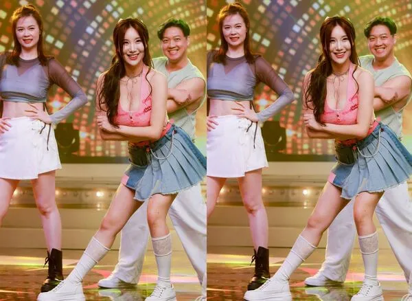 ▲南韓女神南珉貞等啦啦隊前進民視除夕特別節目。（圖／民視提供）