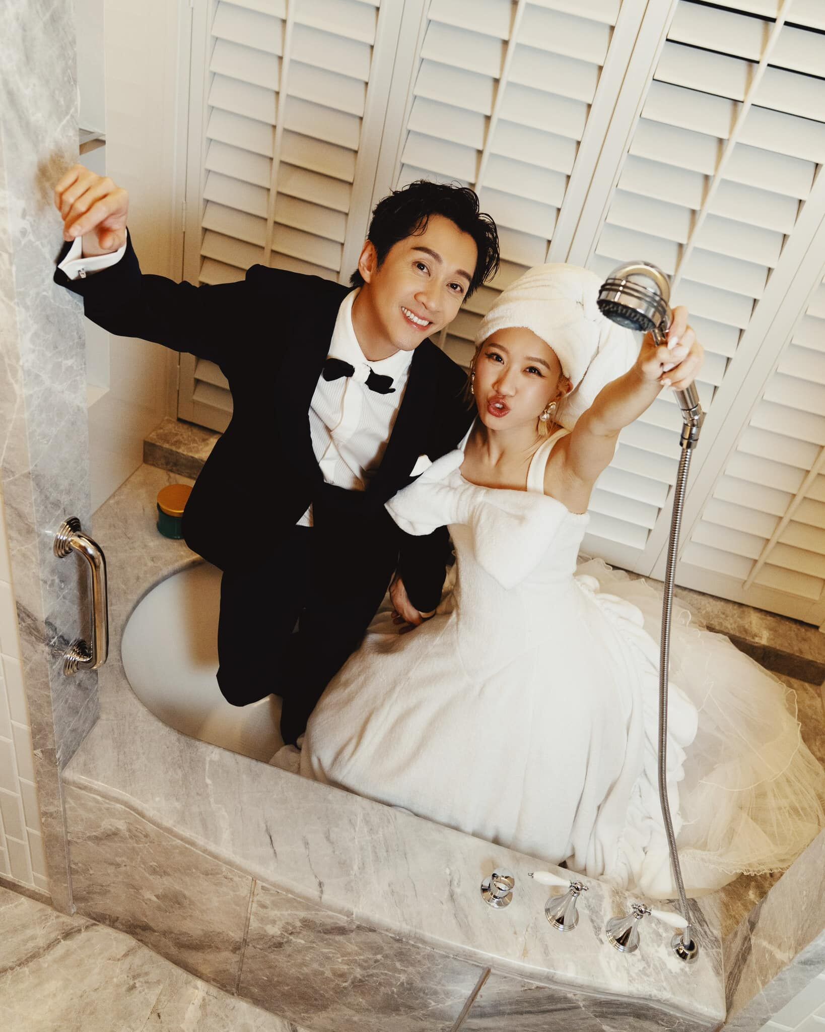 ▲▼Lulu婚禮送客造型「全是毛巾布做的」。（圖／翻攝自Facebook／Lulu 黃路梓茵）