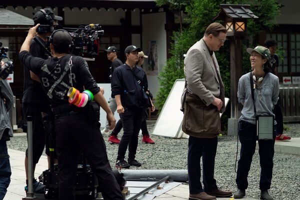 ▲《日租家庭》布蘭登費雪和導演宮崎光代，英雄惜英雄。（圖／探照燈影業提供）