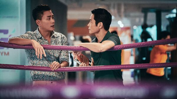 ▲《棋拳風暴》鄭家穎、黃宗澤、劉心悠、胡鴻鈞。（圖／華映提供）