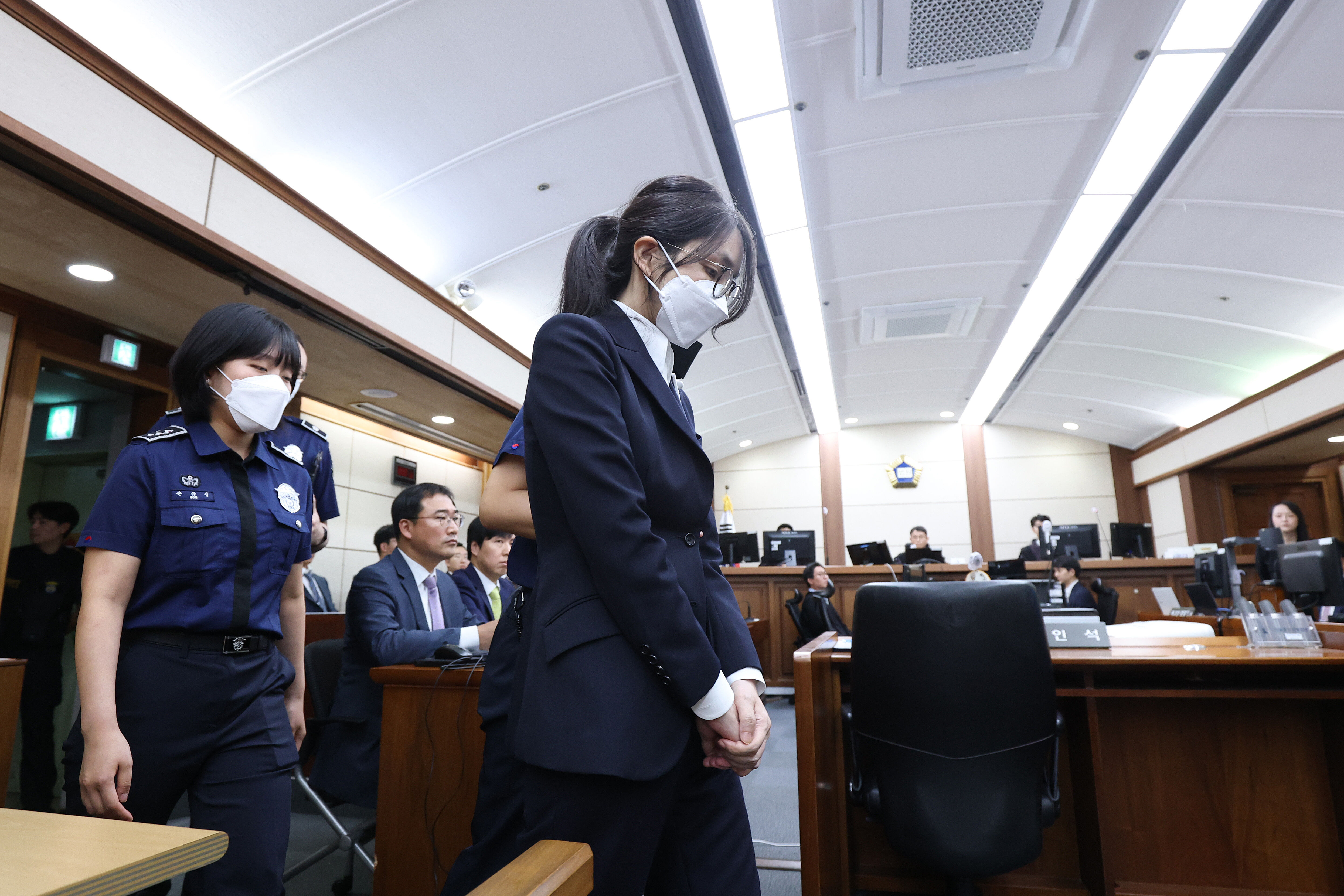 ▲▼南韓前總統尹錫悅的妻子金建希,2025年9月前往首爾中央地方法院出席首次庭審。(圖/達志影像/美聯社)