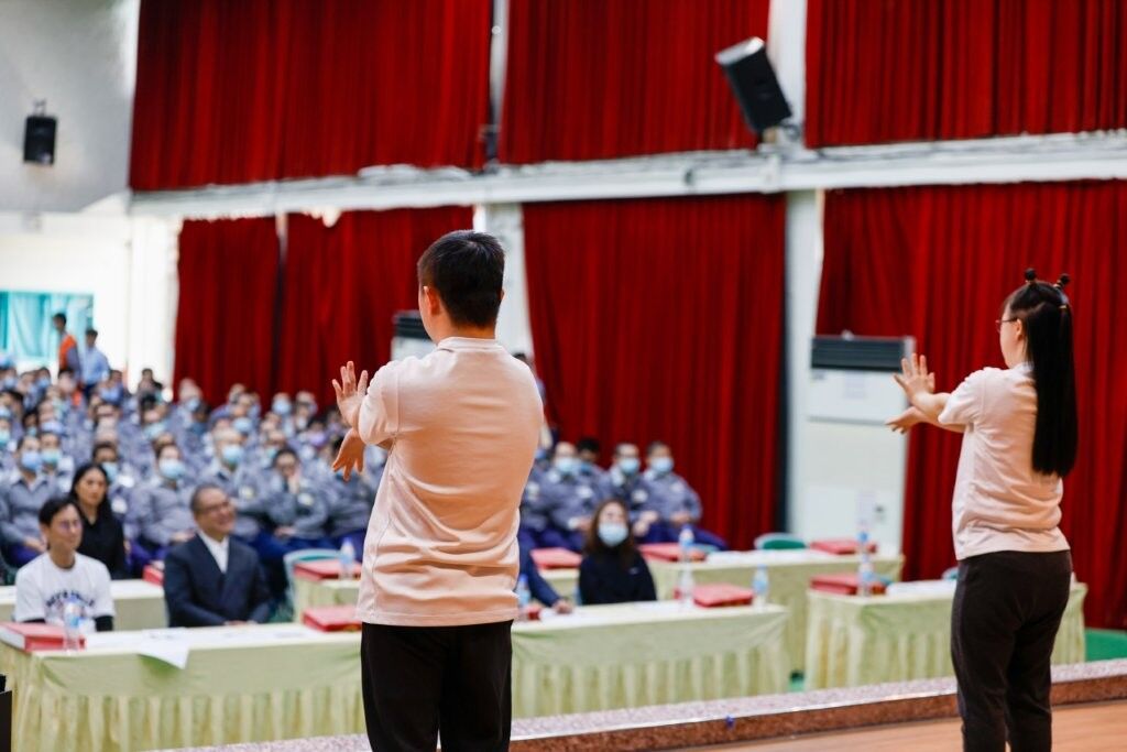 ▲▼身心障礙關懷公益活動 「唐氏症基金會x監獄演出」。（圖／法務部矯正署台北監獄提供）