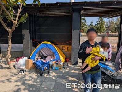 令人心疼！台中女沒繳租被房東趕出門　帶1歲兒搭帳篷睡公園