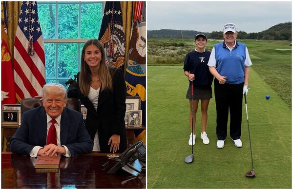 凱伊與爺爺川普，祖孫感情緊密。（翻攝kaitrumpgolfer IG）